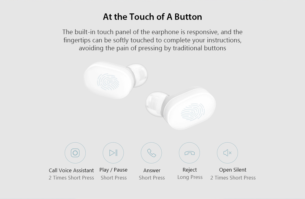 Xiaomi Mi AirDots TWS Bluetooth Earphones Wireless In-ear Earbuds with Mic and Charging Dock Youth Version