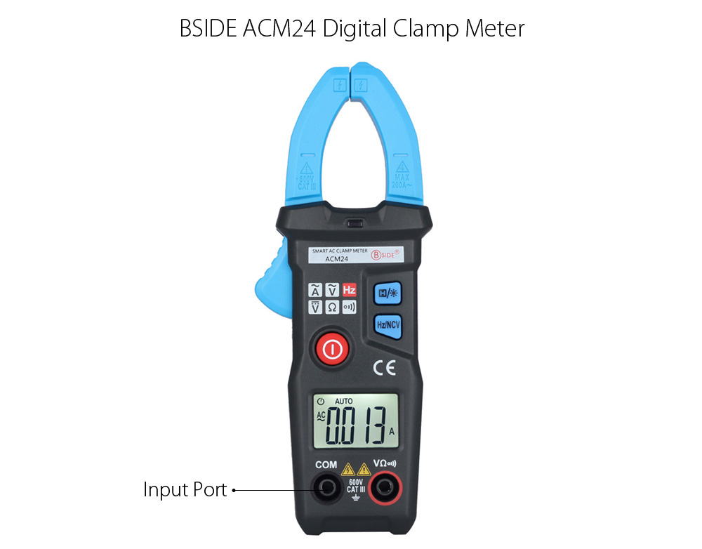 BSIDE ACM24 Smart AC Digital Clamp Meter 6000 Counts with Frequency / Non-contact Voltage Detection